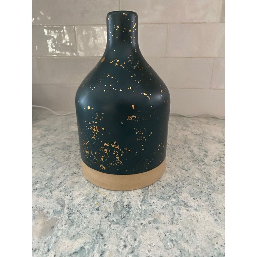 Hearth & Hand with Magnolia Green Speckled Gold Stoneware Vase